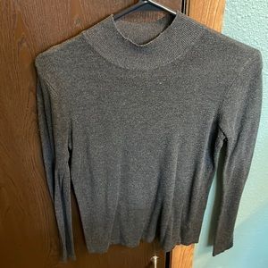 Grey mock neck sweater
